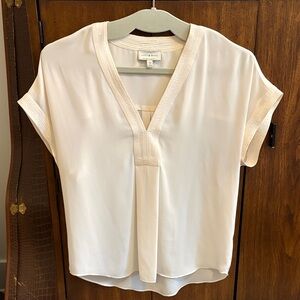 Banana Republic Cream V-Neck Blouse
